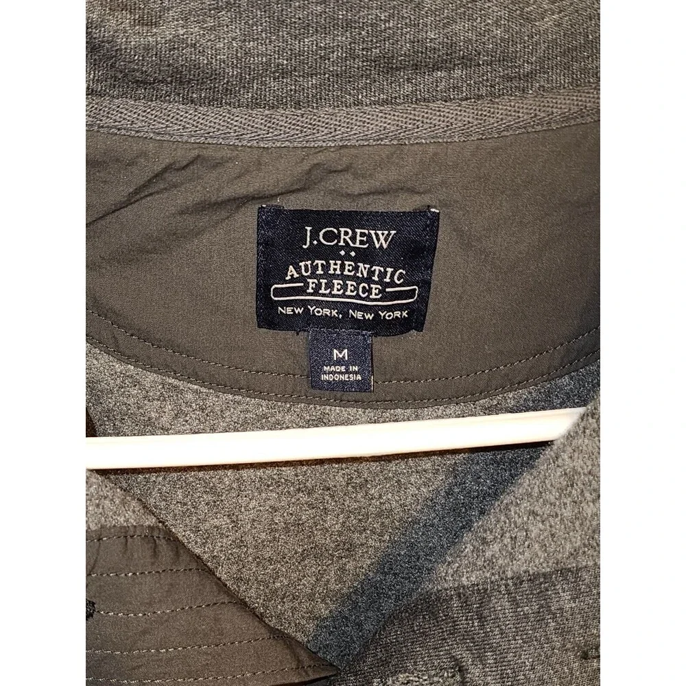 J. Crew Authentic Fleece Sweater Size M Gray